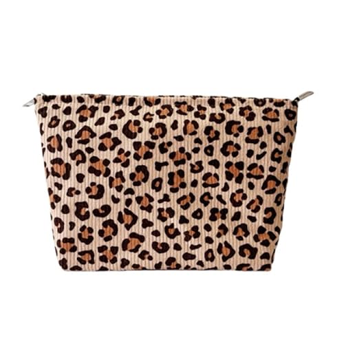 Kosmetiktasche für Frauen Damen Mädchen Make-up Tasche Reißverschluss Tasche Leopard Make-up Organizer Reise Kulturbeutel Make-up Tasche (Mittel) von MOISTRI