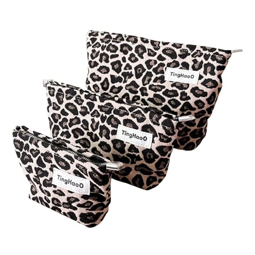 Kosmetiktasche für Frauen Damen Make-up Tasche ZippeRot Make-up Organizer Reise Kulturbeutel Make-up Tasche (3 Stück) Aprikose von MOISTRI