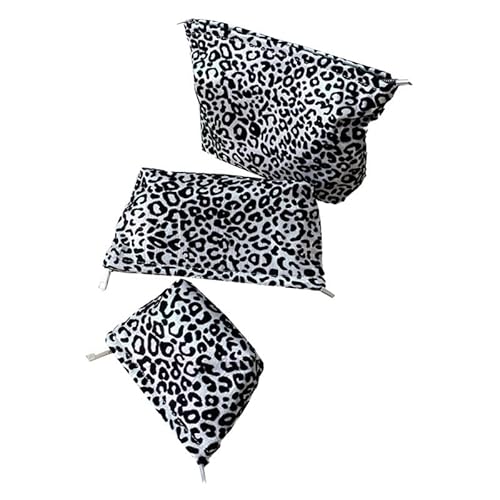 Kosmetiktasche für Frauen Damen Make-up Tasche ZippeRot Make-up Organizer Reise Kulturbeutel Make-up Tasche (3 Stück) Silber von MOISTRI