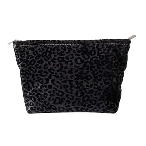 Kosmetiktasche für Frauen Damen Make-up Tasche ZippeRot Make-up Organizer Reise Kulturbeutel Make-up Tasche (Mittel) Schwarz von MOISTRI