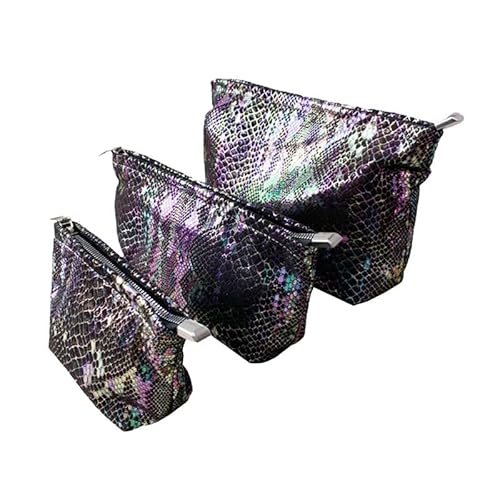 Kosmetiktasche mit Reißverschluss Reisetasche Make-up Tasche Reise Kulturbeutel für Frauen Make Up Make-up Pouch Tasche Organizer (3 Stück) von MOISTRI