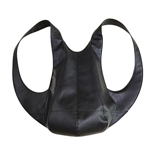 Leder Reiserucksack Weiche Reisetasche Weste Rucksack Geldbörse Umhängetasche Käfer Unisex Einkaufstasche Mode Rucksack Schwarz von MOISTRI