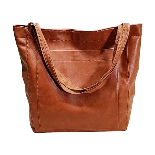 MOISTRI Mode Tragetaschen Geldbörsen und Handtaschen für Frauen Weiches Kunstleder Geldbörse Umhängetasche Top Griff Umhängetaschen Geldbörse Braun von MOISTRI