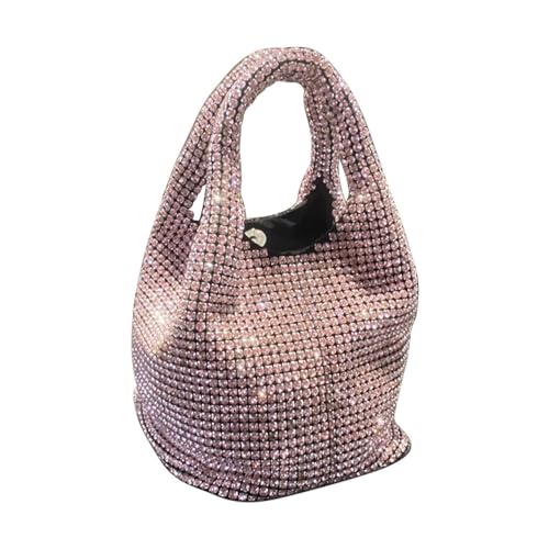 MOISTRI Strass Geldbörse funkelnde Beuteltasche Diamant Geldbörsen für Frauen Abend Abschlussball Strass Handtasche Hobo Tasche Hochzeit Rosa von MOISTRI