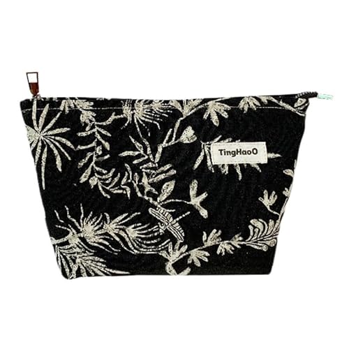 Make-up-Tasche Klassische Reise-Kosmetiktasche Organizer Blumen-Kulturbeutel Make-up-Taschen mit Reißverschluss Reisetasche für Mädchen (Mittel) von MOISTRI