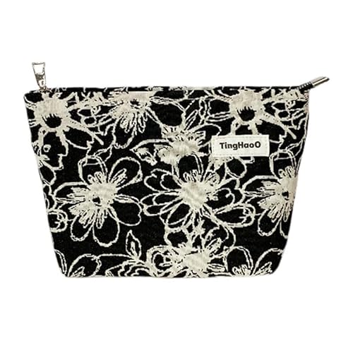 Make-up-Tasche Kosmetiktasche für Frauen Mädchen Florale Ästhetik süße Kulturbeutel, Groß Travel Make Up Organizer Tasche (Mittel) von MOISTRI