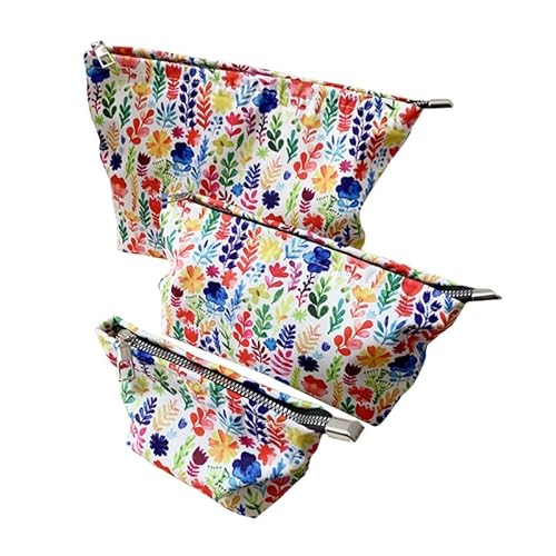 Make-up-Tasche Reise-Kulturbeutel für Frauen Kosmetiktasche für Mädchen Make-up-Fall Kulturbeutel für Reisen Reißverschlusstasche (3 Stück) von MOISTRI