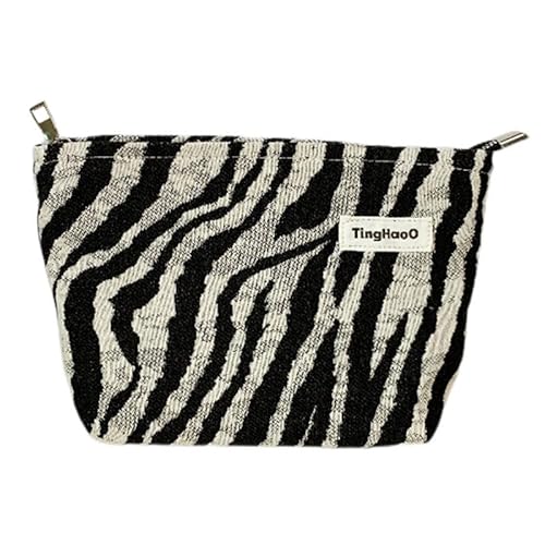 Make-up-Tasche Zebramuster Reise-Kulturbeutel für Frauen Kosmetiktasche mit Reißverschluss Reisetaschen für Frauen Make-up-Taschen (Klein) von MOISTRI