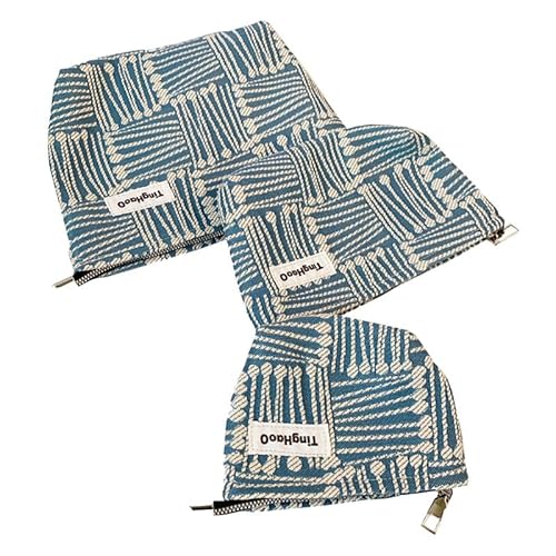 Make-up-Tasche mit abstrakten Linien Make-up-Organizer Kosmetiktasche für Frauen Mädchen Reise-Kulturbeutel mit Reißverschlusstasche (3 Stück) von MOISTRI