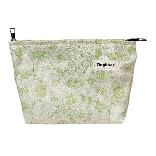 Niedliche Make-up-Tasche Blumen Reise Kulturbeutel Stickerei Make Up Taschen für Frauen Make-up Organizer Fall Kosmetiktasche (Mittel) von MOISTRI