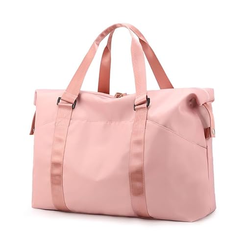 Seesack für Reisen Weekender Tasche Handgepäck Übernachtungstasche für Frauen wasserdichte Sporttasche mit Nasstasche Schuhfach Rosa von MOISTRI