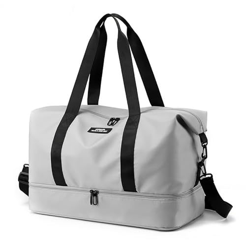 Sporttasche für Damen und Herren Seesack mit Schuh und Nassfach Seesack für Übernachtungsreisen Sport Trainingstasche Grau von MOISTRI