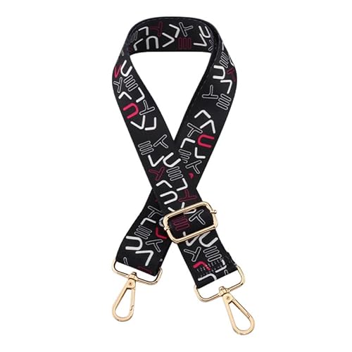 Tasche Gurte Ersatz Crossbody Umhängetasche Geldbörse Gurt Mehrfarbiger Gitarrengurt für Damenhandtasche Goldener Verschluss J128 von MOISTRI