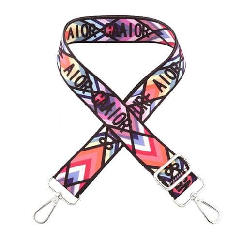 Tasche Gurte Ersatz Crossbody Umhängetasche Geldbörse Gurt Mehrfarbiger Gitarrengurt für Damenhandtasche Goldener Verschluss J8 von MOISTRI