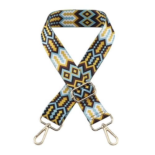 Tasche Gurte Ersatz Crossbody Umhängetasche Geldbörse Gurt Mehrfarbiger Gitarrengurt für Damenhandtasche Schwarzer Verschluss J100-A4 von MOISTRI