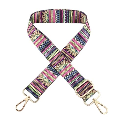 Tasche Gurte Ersatz Crossbody Umhängetasche Geldbörse Gurt Mehrfarbiger Gitarrengurt für Damenhandtasche Schwarzer Verschluss J12 von MOISTRI