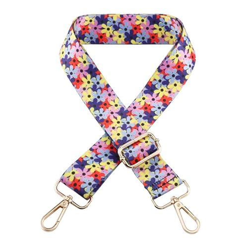 Tasche Gurte Ersatz Crossbody Umhängetasche Geldbörse Gurt Mehrfarbiger Gitarrengurt für Damenhandtasche Schwarzer Verschluss J133-A2 von MOISTRI