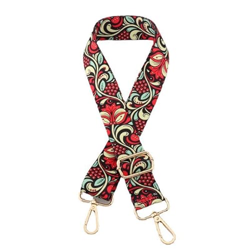 Tasche Gurte Ersatz Crossbody Umhängetasche Geldbörse Gurt Mehrfarbiger Gitarrengurt für Damenhandtasche Silberne Schließe J131-A2 von MOISTRI