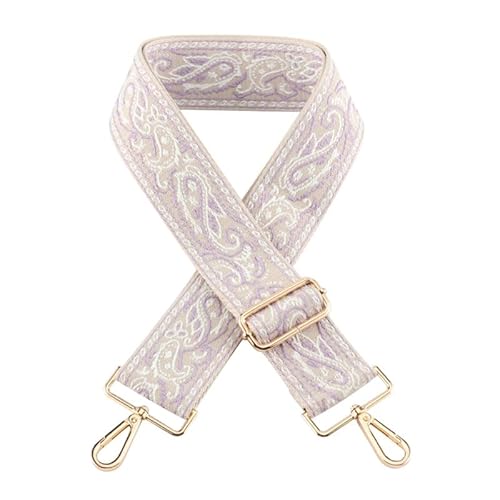 Tasche Riemen Ersatz Crossbody Umhängetasche Gürtel Geldbörse Gurt Stickerei Gitarrengurt für Damenhandtaschen Schwarzer Verschluss A3 von MOISTRI