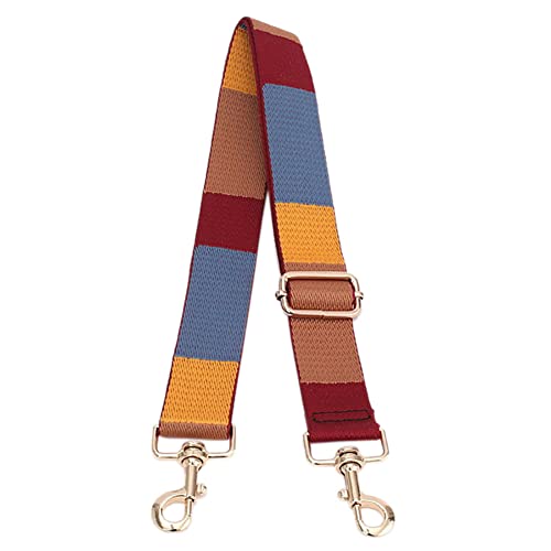 Trageriemen Schultergurt Damen Verstellbar Canva Riemen Umhängegurt Mit Haken Metall Für Tasche Geldbörse Kameratasche Clutch (Multi Dunkelrot) von MOISTRI