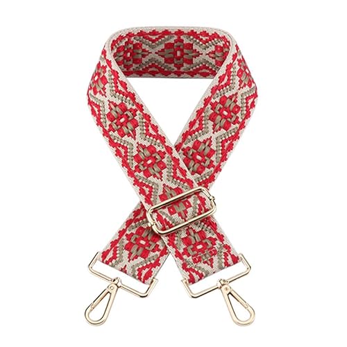 Umhängetasche Gurt für Schulter Handtaschen Sling Bag Geldbörse Gurte Ersatz Jacquard Webart Gepäckgurte Goldener Verschluss A18 von MOISTRI