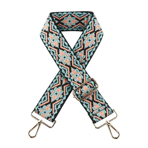 Umhängetasche Gurt für Schulter Handtaschen Sling Bag Geldbörse Gurte Ersatz Jacquard Webart Gepäckgurte Goldener Verschluss A26 von MOISTRI