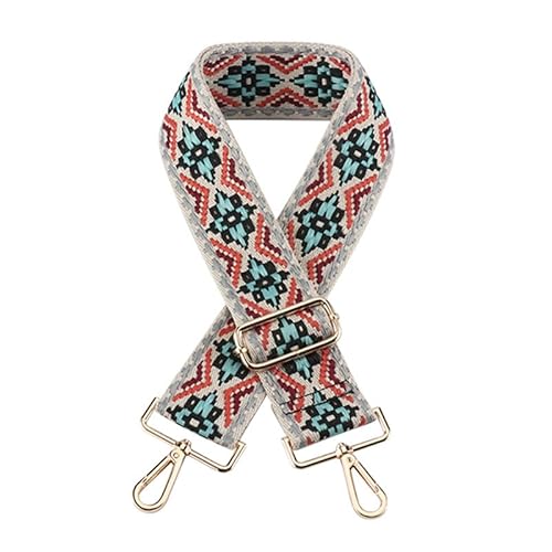 Umhängetasche Gurt für Schulter Handtaschen Sling Bag Geldbörse Gurte Ersatz Jacquard Webart Gepäckgurte Schwarzer Verschluss A17 von MOISTRI