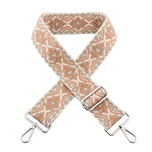 Umhängetasche Gurt für Schulter Handtaschen Sling Bag Geldbörse Gurte Ersatz Jacquard Webart Gepäckgurte Silberne Schließe A15 von MOISTRI