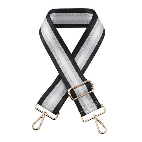 Umhängetasche Gurt für Schulter Handtaschen Sling Bag Gürtel Geldbörse Gurte Ersatz Streifen Gepäckgurte Schwarzer Verschluss A19 von MOISTRI