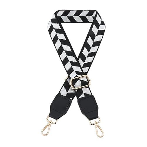 Umhängetasche Gurt für Umhängetasche Geldbörse Gurte Ersatz Umhängetasche Gurt Geometrisches Muster Goldener Verschluss A15-P1 von MOISTRI