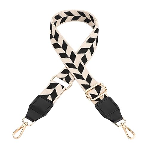 Umhängetasche Gurt für Umhängetasche Geldbörse Gurte Ersatz Umhängetasche Gurt Geometrisches Muster Silberne Schließe A6-P1 von MOISTRI