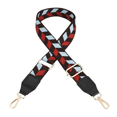 Umhängetasche Gurt für Umhängetasche Geldbörse Gurte Ersatz Umhängetasche Gurt Geometrisches Muster Silberne Schließe A8-P1 von MOISTRI