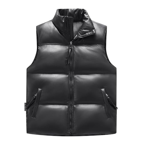 Ärmellose Weste Herren Winter Outdoor Übergangsjacke Herren Plus Size Sleeveless Mantel Herren Warmer Herbst Softshell Jacke Herren Freizeit Sport Herrenwesten Schwarz XL von MOKBAY