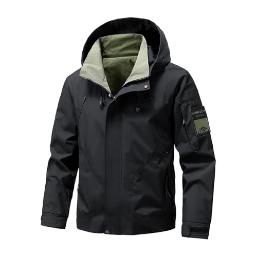 Gelber Regenmantel Motorrad Sport Ultraleicht mit Kapuze Wind Regenjacke Herren Regenschutz Übergangsjacke Gelbe Leichte Jacke Waterproof Regencape Regenjacke Herren Lang L von MOKBAY