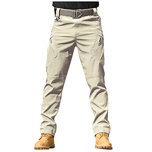 Herren Taktische Hose Tactical Outdoor Trekkinghose Herren Outdoor Baggy Arbeitskleidung Männer Army Bottoms Khaki 3XL von MOKBAY