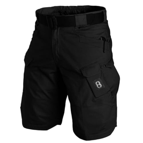 MOKBAY Arbeitshose Männer Kurz Cargo Bermuda Herren Stretch Work Cargohose Leichte Schwarz Cargoshorts Chino Shorts mit Taschen Kurze Hose Herren Cargo Camouflage Offerte Lampo XXL von MOKBAY