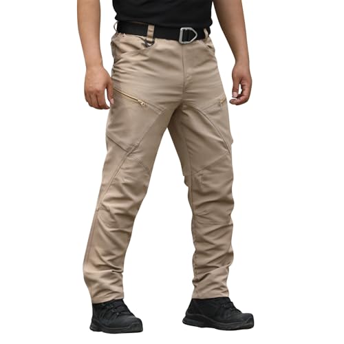 MOKBAY Arbeitshose Schwarz Safari Army Cargohosen Cargohose Herren Schwarz Militär Freizeithose Bequeme Hosen Security Schwarze Gemütliche XL von MOKBAY