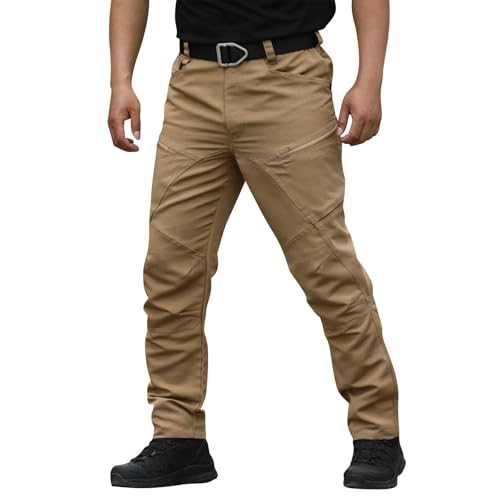MOKBAY Arbeitshosen Männer Schwarz Cargohose Bundeswehr Schwarze Hose Baggy Outdoor Feuerwehr Armee Tactical Einsatzhose Cargohose Herren Stretch XL von MOKBAY