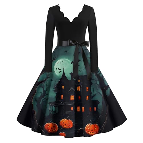 MOKBAY Kostüm Halloween Kleid Clown Kostüme Plus Size Scary Halloweenkostüme Große Größen Cosplay Costume Medieval Kleidung Partykleid Kleider Blutig Vampire Teufel Halloween Outfit 4XL von MOKBAY