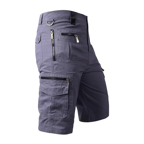 MOKBAY Kurze Arbeitshosen Herren Sweatshorts Sport Gym Cargo Cargohose Weiße Shorts Cargo Große Größen mit Taschen Leichte Bermuda 3/4 Offerte a Tempo Herren-Shorts 3XL von MOKBAY