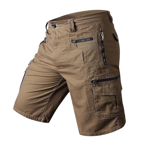 MOKBAY Offerte Lampo Arbeitshose Kurz Running Weiße Leichte Arbeitsshorts Cargoshorts Herren Sommer mit Taschen Große Größen Shorts Sommer Laufhose Cargo Tactical Herren Bermuda 3/4 M von MOKBAY