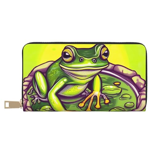 Frog In A Pond Ledergeldbörse Unisex Lange Geldbörse Business Reißverschluss Mehrere Kartenfächer Große Kapazität Mode Casual Wallet Weiß Einheitsgröße Frog In A Pond Ledergeldbörse Unisex Lange Geldbörse Business Reißverschluss Mehrere Kartenfächer Große Kapazität Mode Casual Wallet Weiß Einheitsgröße von MOKESHN