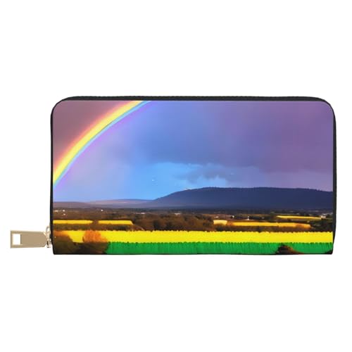 MOKESHN Abend Regenbogen Leder Geldbörse Unisex Lange Geldbörse Business Reißverschluss Mehrere Kartenfächer Große Kapazität Mode Casual Wallet MOKESHN Abend Regenbogen Leder Geldbörse Unisex Lange Geldbörse Business Reißverschluss Mehrere Kartenfächer Große Kapazität Mode Casual Wallet von MOKESHN