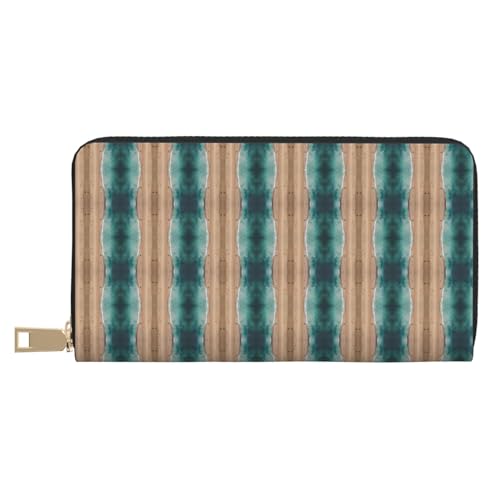 MOKESHN Aerial View Of The Beach Leather Wallet Unisex Long Wallet Business Zipper Multiple Card Slots Large Capacity Fashion Casual Wallet White One Size von MOKESHN