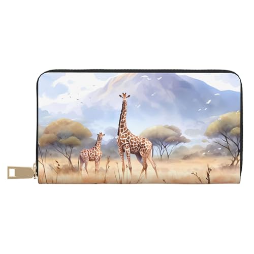MOKESHN African Savanna Giraffe Leder Geldbörse Unisex Lange Geldbörse Business Reißverschluss Mehrere Kartenfächer Große Kapazität Mode Casual Wallet Weiß Einheitsgröße MOKESHN African Savanna Giraffe Leder Geldbörse Unisex Lange Geldbörse Business Reißverschluss Mehrere Kartenfächer Große Kapazität Mode Casual Wallet Weiß Einheitsgröße von MOKESHN