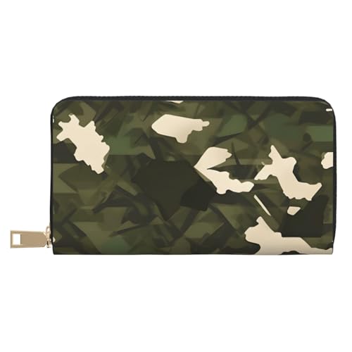 MOKESHN Armee Camouflage Leder Geldbörse Unisex Lange Geldbörse Business Reißverschluss Mehrere Kartenfächer Große Kapazität Mode Casual Wallet MOKESHN Armee Camouflage Leder Geldbörse Unisex Lange Geldbörse Business Reißverschluss Mehrere Kartenfächer Große Kapazität Mode Casual Wallet von MOKESHN