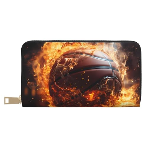 MOKESHN Basketball On Fire And Water Flame Splashing Leather Wallet Unisex Long Wallet Business Zipper Multiple Card Slots Large Capacity Fashion Casual Wallet MOKESHN Basketball On Fire And Water Flame Splashing Leather Wallet Unisex Long Wallet Business Zipper Multiple Card Slots Large Capacity Fashion Casual Wallet von MOKESHN
