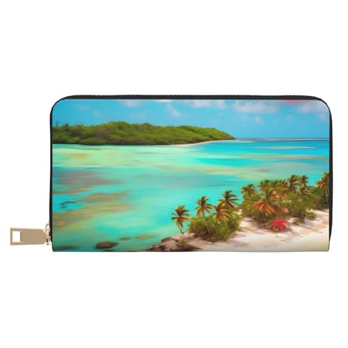 MOKESHN Caribbean Scenery Leder Geldbörse Unisex Lange Geldbörse Business Reißverschluss Mehrere Kartenfächer Große Kapazität Mode Lässige Brieftasche MOKESHN Caribbean Scenery Leder Geldbörse Unisex Lange Geldbörse Business Reißverschluss Mehrere Kartenfächer Große Kapazität Mode Lässige Brieftasche von MOKESHN