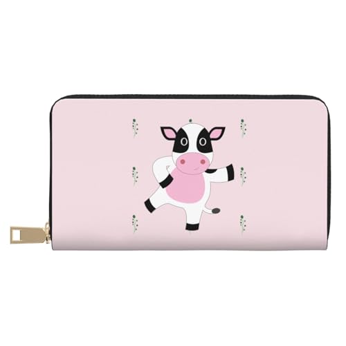 MOKESHN Cartoon Kalbsleder Geldbörse Unisex Lange Geldbörse Business Reißverschluss Mehrere Kartenfächer Große Kapazität Mode Lässige Brieftasche von MOKESHN