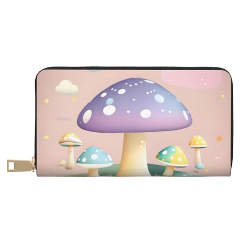 MOKESHN Cartoon Pilz Leder Geldbörse Unisex Lange Geldbörse Business Reißverschluss Mehrere Kartenfächer Große Kapazität Mode Casual Wallet Weiß Einheitsgröße MOKESHN Cartoon Pilz Leder Geldbörse Unisex Lange Geldbörse Business Reißverschluss Mehrere Kartenfächer Große Kapazität Mode Casual Wallet Weiß Einheitsgröße von MOKESHN